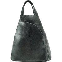 JFY Women's 2 Exterior Zippered Pockets Backpack With Handle in Dark Grey