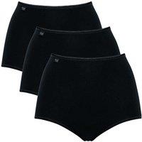 Sloggi Women's 24/7 Cotton Maxi 3 Pack Briefs in Black | Size: 10