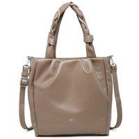 JFY Women's Pleated Top Handle Zip Closure Tote Bag in Dusty Pink