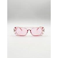 SVNX Women's Flat Top Oval Sunglasses in Pale Pink