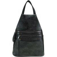 JFY Women's 4 Exterior Zippered Pockets Backpack With Handle in Black