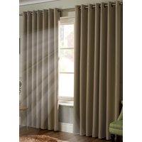 Luxury Living Plain Blackout Ring top Curtains in Beige | Size: 117 cm width x 183 cm drop