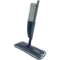 Calitek Floor Mop Microfibre Spray with 2 Reusable Pads & 600ml Refillable bottle in Grey