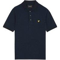 Lyle & Scott Men's Plain Polo Shirt in Dark Navy | Size: XS