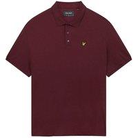 Lyle & Scott Men's Plain Plus Polo Shirt in Burgundy | Size: XL