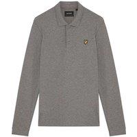 Lyle & Scott Men's Long-Sleeved Polo Shirt in Mid Grey | Size: 2XL