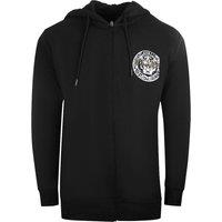 Cavalli Class Men's Large Circle Design Black Zip-Up Hoodie | Size: 2XL