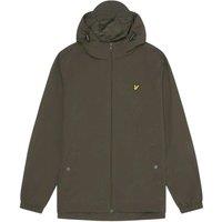 Lyle & Scott Men's Hooded Full Zip Jacket in Olive | Size: 2XL