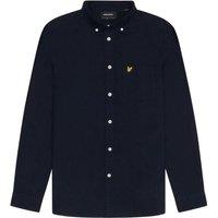 Lyle & Scott Men's Plain Oxford Shirt in Dark Navy | Size: 2XL