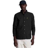 Lyle & Scott Men's Plain Oxford Shirt in Black | Size: 2XL