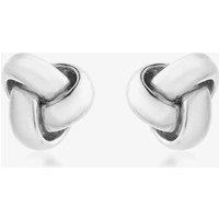 T.H.Baker Women's 9ct White Gold Tiny Triple Knot Earrings 5.55.6239 in Silver