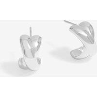 Simply Silver Women's Sterling Silver 925 Polished Kiss Hoop Earrings