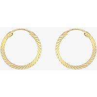 T.H.Baker Women's 9ct Yellow Gold Sleeper Hoop Earrings 1.51.1879