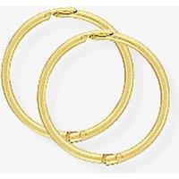 T.H.Baker Women's 9ct 11mm Hinged Sleeper Hoops SE953 in Gold