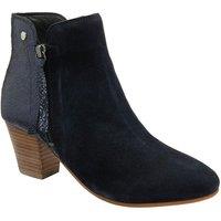 Ravel Women's 'Tay' Suede Heeled Ankle Boots in Navy | Size: 5