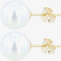 T.H.Baker Women's 9ct 8-8.5mm Akoya Pearl Stud Earrings EOZ110CM in Gold