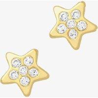 T.H.Baker Women's 9ct 6mm Cubic Zirconia Star Stud Earrings 1.58.8969 in Gold