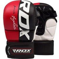 RDX SPORTS Men's RDX T6 MMA Sparring Gloves 7oz in Red | Size: XL