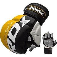 RDX SPORTS Men's RDX T6 MMA Sparring Gloves 7oz in Yellow | Size: XL