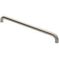 Loops Round D Bar Pull Handle 630 x 30mm 600mm Fixing Centres Satin Steel in Metallics