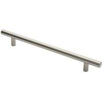 Loops Straight T Bar Pull Handle 600 x 30mm 450mm Fixing Centres Satin Steel in Metallics
