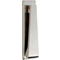 Loops Slimline Contemporary Door Knocker 128mm Fixing Centres Satin Stainless Steel in Metallics