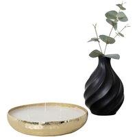 Melody Maison Round Hammered Gold 3 Wick Candle Pot
