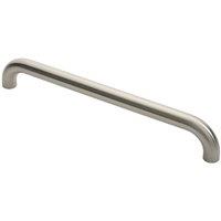 Loops Round D Bar Pull Handle 480 x 30mm 450mm Fixing Centres Satin Steel in Metallics