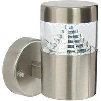 Loops IP44 Outdoor Wall Light Brushed Steel LED Lamp Modern Stepped Outdoor Garden in Metallics