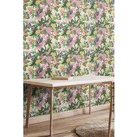 Hoopla Walls Paradise Matt Wallpaper in Bright Pink