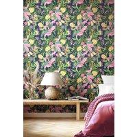 Hoopla Walls Paradise Matt Wallpaper in Dark Indigo