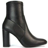 XY London Women's 'Harleigh' High Rise Stretch Sock Ankle Booties in Black | Size: 7