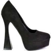 'Karlie' Flared Curved Stiletto Platform High Heel Court Shoes