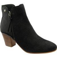 Ravel Women's 'Tay' Suede Heeled Ankle Boots in Black | Size: 5