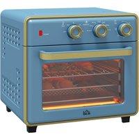 HOMCOM 20L Mini Oven with Adjustable Temperature, 60 Min Time 1400W, Blue