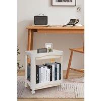 H&O Direct 2-Tier Playroom Storage Cart Storage Cart in White