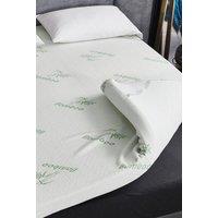 Ezysleep Super Soft Bamboo Bounce Back Foam Mattress Topper - 10cm in White | Size: Super King