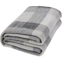 OHS Pack of 10 Printed Fleece Blanket Throw in Light Grey | Size: 120 cm x 150 cm
