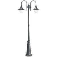 Netlighting Cima Outdoor Lamp Post 2 Lights Anthracite IP43 E27 in Black