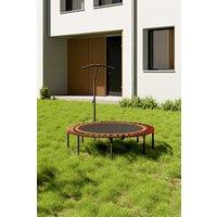 48in Bungee Cords Foldable Round Orange Trampoline with Adjustable T-Handle Bar