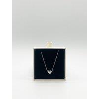 SVNX Women's Small Heart Necklace in Silver - Gift Boxed