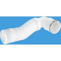 McAlpine Long 90 Bent Back to Wall Flexible WC Connector 4" WC-CON8F-BTW in White