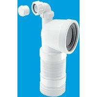 McAlpine WC-CON8FV 90 Flexible WC Connector with Universal Vent Boss in White