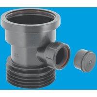 McAlpine DC1-BL-BO Black 4"/110mm Drain Connector with Boss
