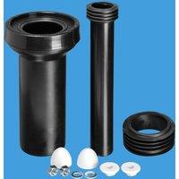 McAlpine FPKIT-3 WC Frame Connector Kit comprising WC Connector with 90mm pl in Black