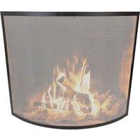 simpa Haute Freestanding Curved Fire Guard in Black