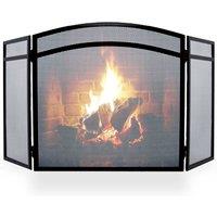 simpa Hampton 3 Panel Fire Guard in Black