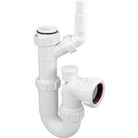 McAlpine WM15V Adjustable Sink Trap with 135 Swivel Nozzle with Anti-Syphon in White