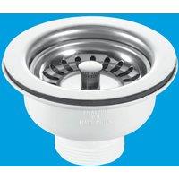 McAlpine BWSTSS 1.5" Basket Strainer Waste: 113mm Stainless Steel Flange: St in Silver