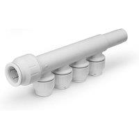 John Guest 22mm x 15mm 4 Port Manifold With Stem PEM582215CW in White